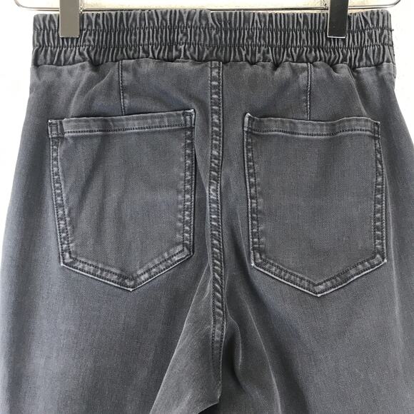 Spanx Stretch Twill Cargo Jogger Pull-On Pants Faded Washed Black Cropped XS - Picture 4 of 16